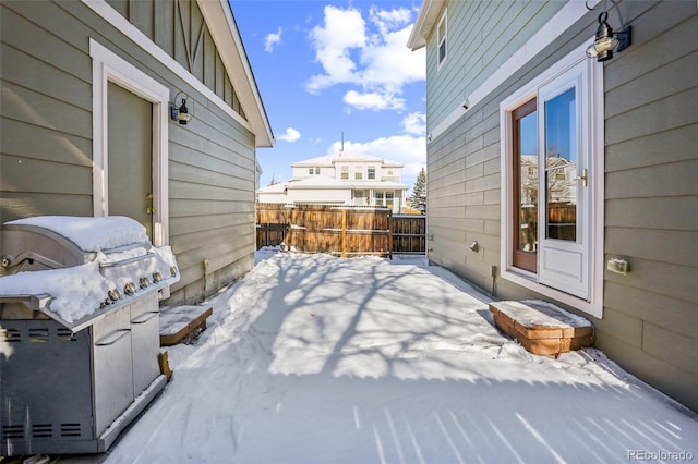 view of patio / terrace with a grill