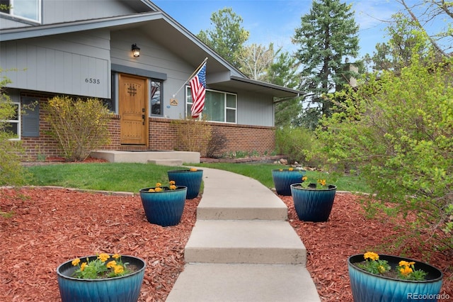 6535 Arequa Ridge Ln, Colorado Springs, CO 80919 - view of front of home featuring brick siding