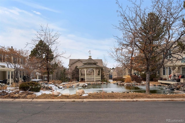 view of property's community with a gazebo