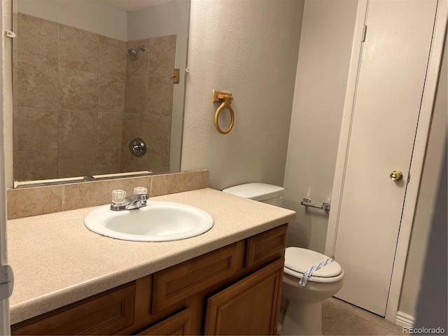 12252 Elmendorf Pl, Denver, CO 80239 - full bathroom featuring vanity, tile patterned flooring, and tiled shower