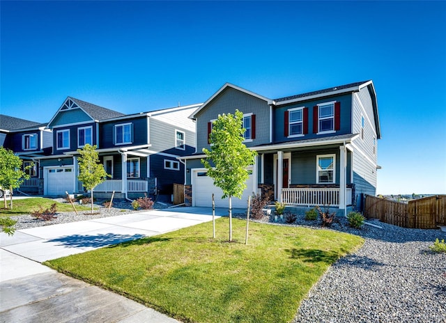 17955 Sky Pilot Ave, Parker, CO 80134 - view of front of home with covered porch, a garage, and concrete driveway