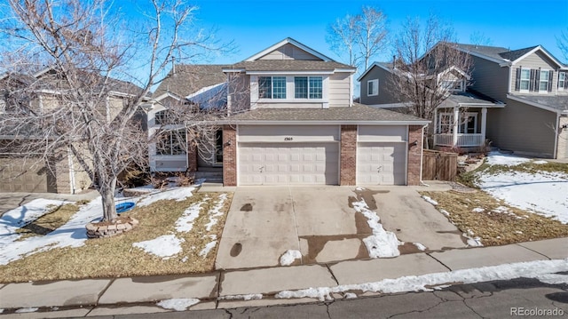 front of property featuring a garage