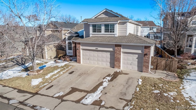 view of property with a garage