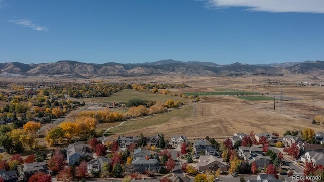 view of mountain feature with a residential view