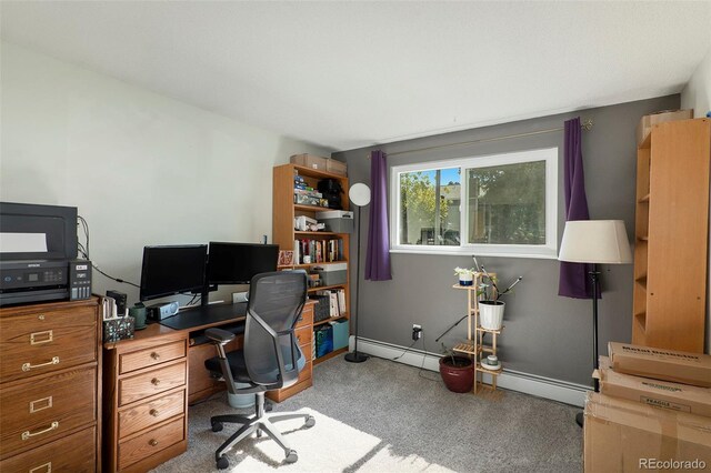 13 Nome Way Unit A, Aurora, CO 80012 - office with carpet floors and a baseboard radiator