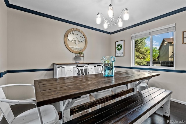 2066 Amber Ct, Erie, CO 80516 - dining room with a chandelier and wood finished floors