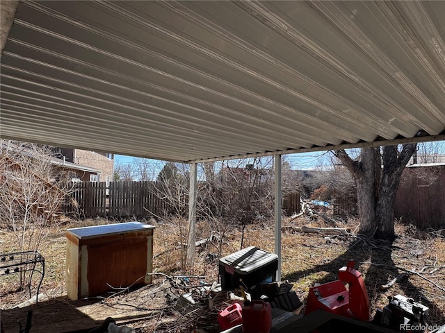 view of patio / terrace with fence