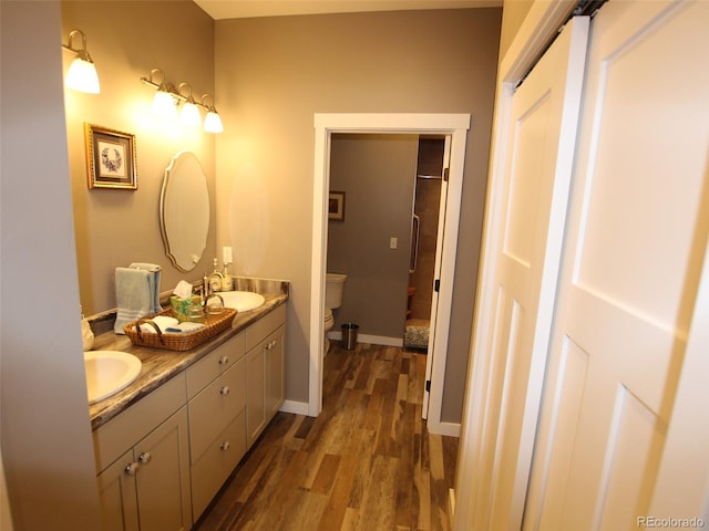 219 Summitview Ln, Poncha Springs, CO 81201 - full bathroom with wood finished floors and double vanity