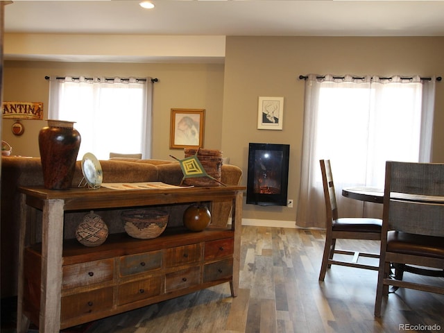 219 Summitview Ln, Poncha Springs, CO 81201 - living area with wood finished floors and recessed lighting
