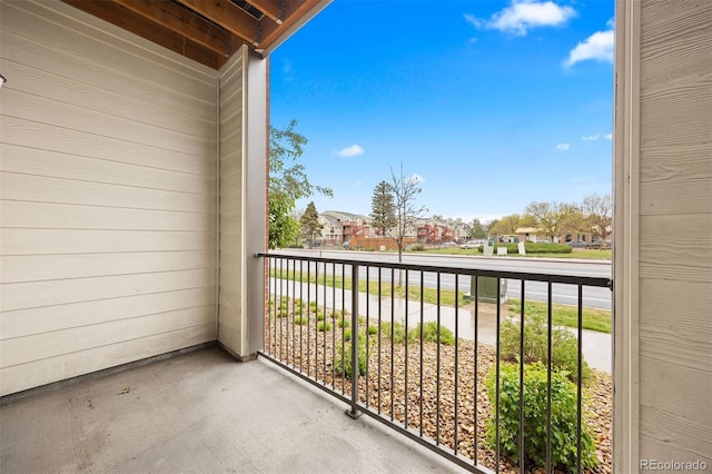 balcony with a residential view