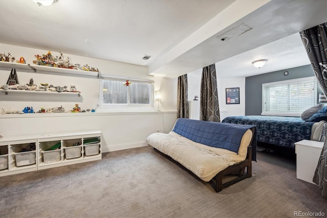 view of carpeted bedroom