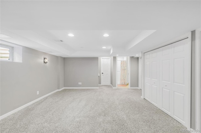 6858 Zenobia St Unit 9, Westminster, CO 80030 - basement with light carpet, recessed lighting, and baseboards