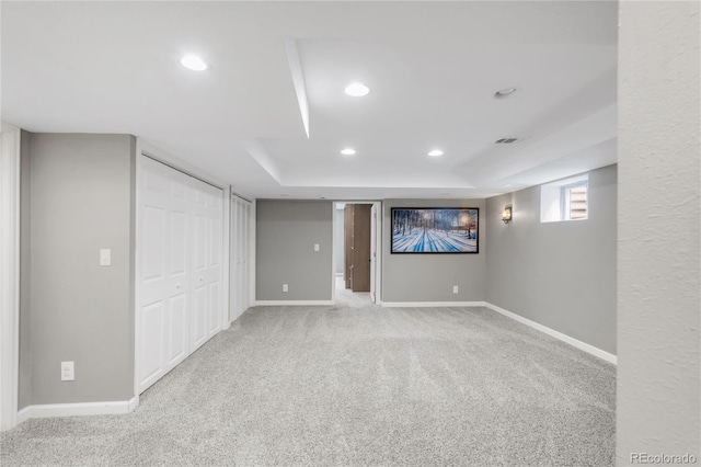 6858 Zenobia St Unit 9, Westminster, CO 80030 - below grade area with carpet floors, baseboards, and recessed lighting