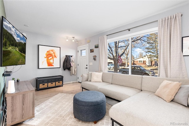 living room featuring hardwood / wood-style floors