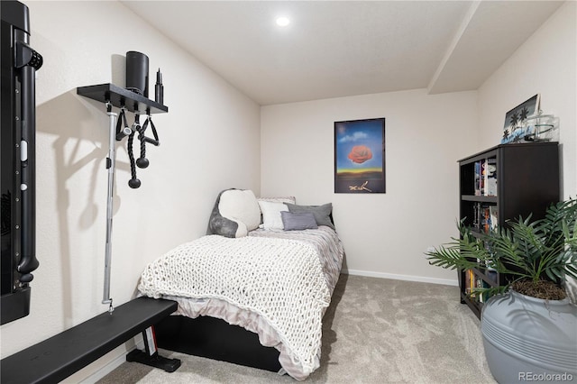 view of carpeted bedroom