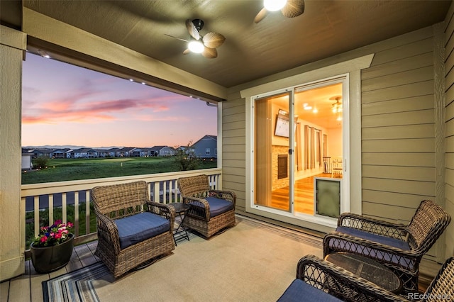 15604 Xenia Way, Brighton, CO 80602 - balcony with ceiling fan