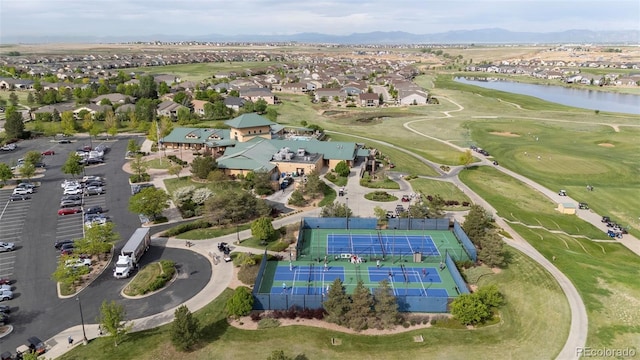 15604 Xenia Way, Brighton, CO 80602 - aerial view of residential area with a water and mountain view and a golf course