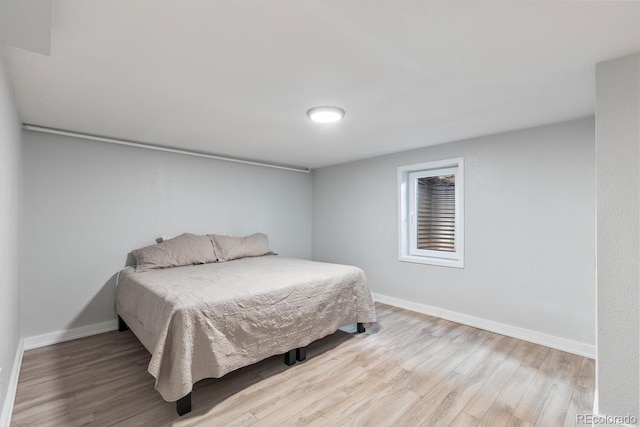 bedroom featuring light wood-type flooring