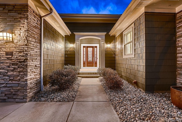 view of doorway to property