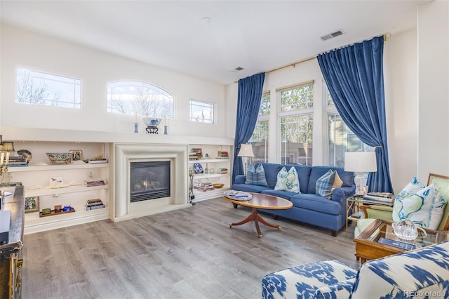 living room featuring hardwood / wood-style floors