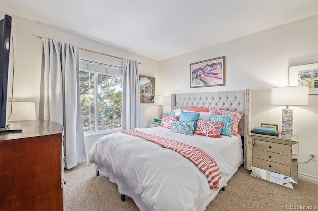 view of carpeted bedroom