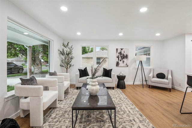 5515 Dudley Ct, Arvada, CO 80002 - living area with recessed lighting, wood finished floors, and baseboards