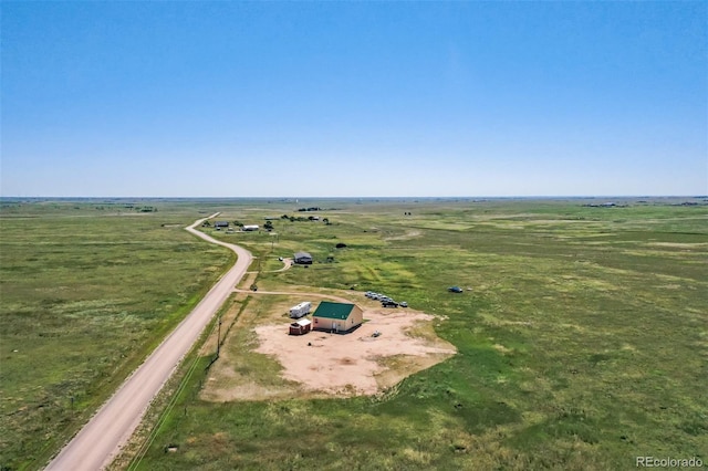 bird's eye view with a rural view