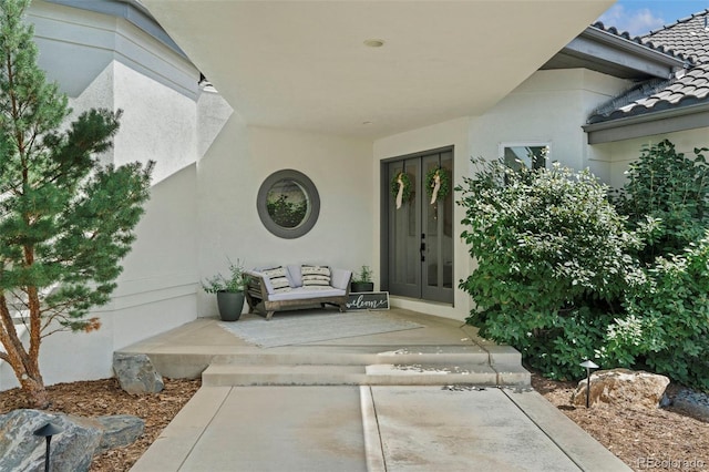 view of doorway to property