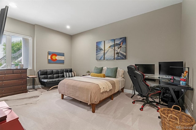 view of carpeted bedroom