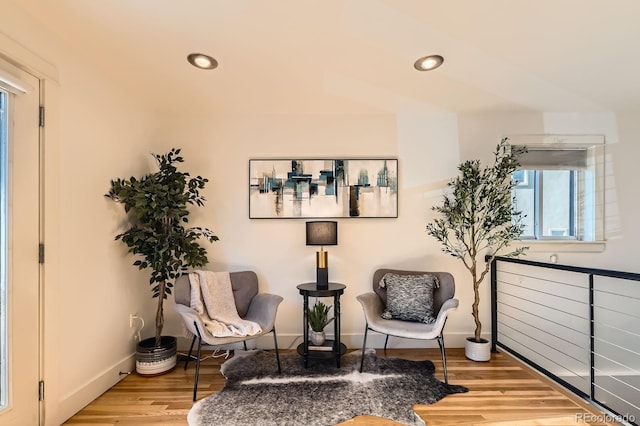 2837 Vallejo St Unit 102, Denver, CO 80211 - living area featuring wood finished floors and recessed lighting