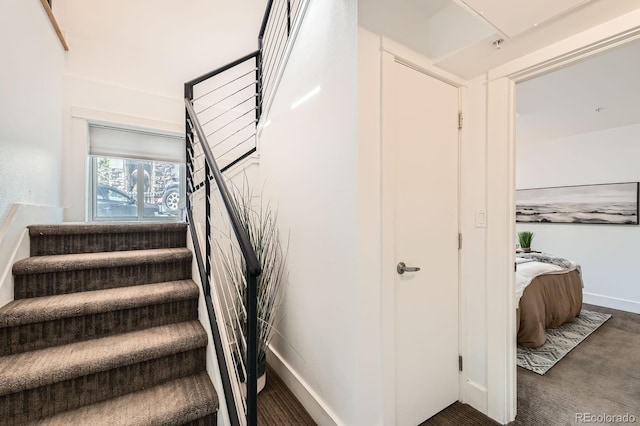 2837 Vallejo St Unit 102, Denver, CO 80211 - stairs with carpet floors and baseboards