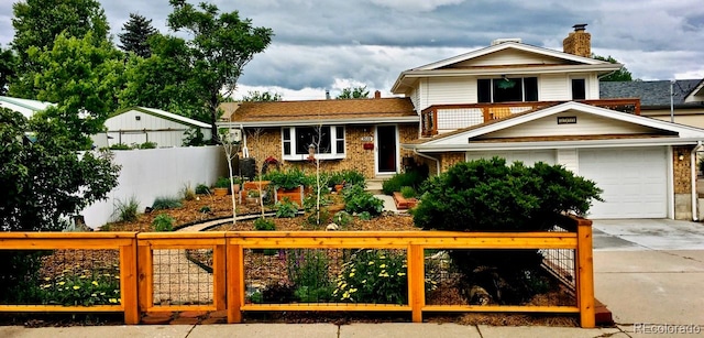 view of front of house featuring a garage