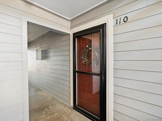 view of exterior entry
