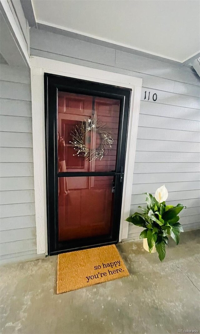 view of doorway to property