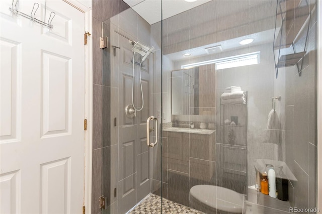 14058 E Temple Dr, Aurora, CO 80015 - full bathroom with a stall shower and toilet