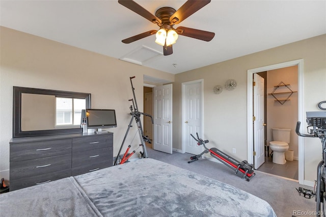 14058 E Temple Dr, Aurora, CO 80015 - bedroom with carpet floors, baseboards, and a ceiling fan
