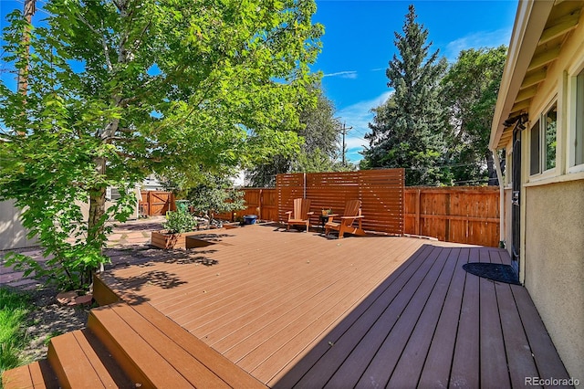 view of wooden terrace