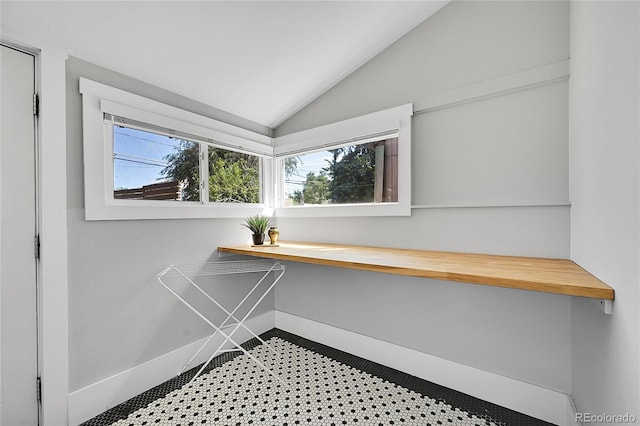 interior space featuring light colored carpet