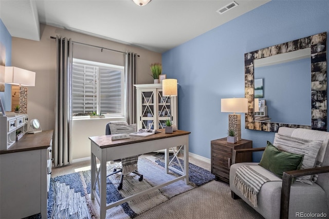 9389 Mayflower Gulch Way, Colorado Springs, CO 80927 - office area with carpet flooring and baseboards