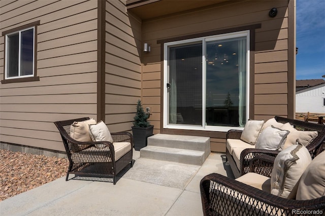 9389 Mayflower Gulch Way, Colorado Springs, CO 80927 - view of patio featuring an outdoor living space