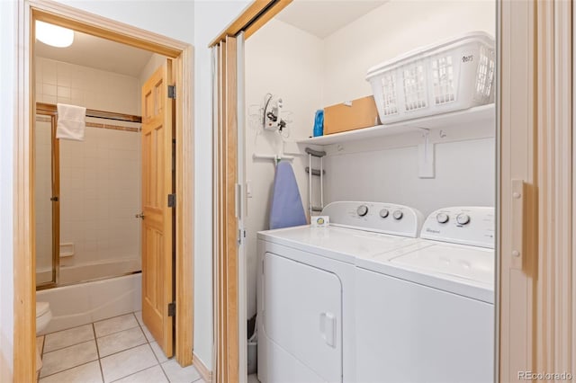 33 Broken Lance Dr Unit 207S, Breckenridge, CO 80424 - laundry room featuring separate washer and dryer and light tile patterned floors