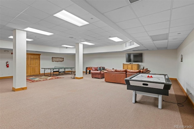 33 Broken Lance Dr Unit 207S, Breckenridge, CO 80424 - game room featuring a drop ceiling and carpet