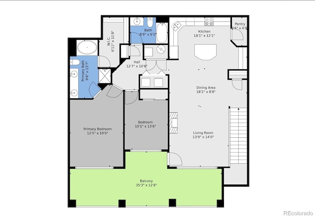 4251 S Blackhawk Cir Unit 3E, Aurora, CO 80014 - view of floor plan / room layout
