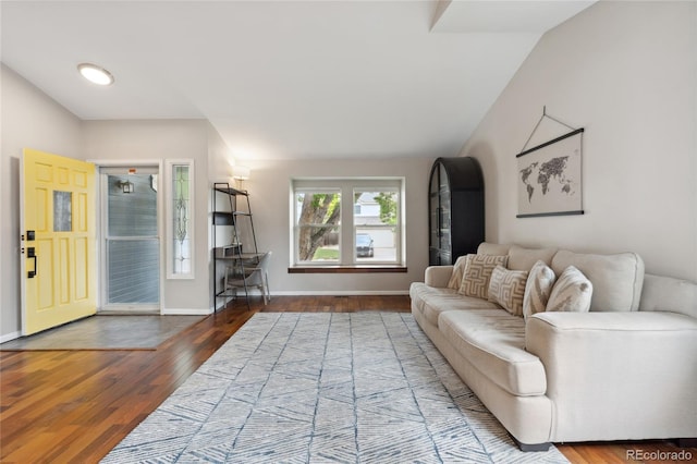 7035 S Flower Ct, Littleton, CO 80128 - living area with wood finished floors and baseboards