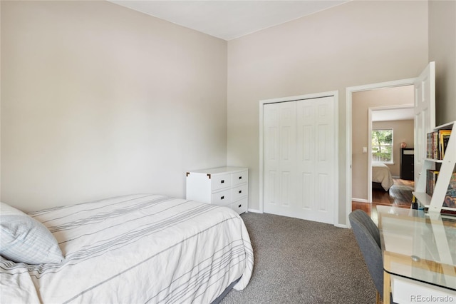 7035 S Flower Ct, Littleton, CO 80128 - bedroom with a closet, carpet floors, and baseboards