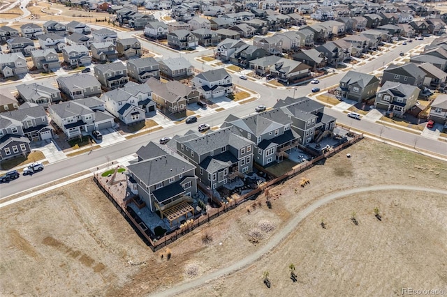 aerial view featuring a residential view