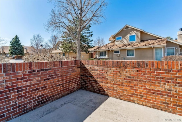 view of patio / terrace with fence