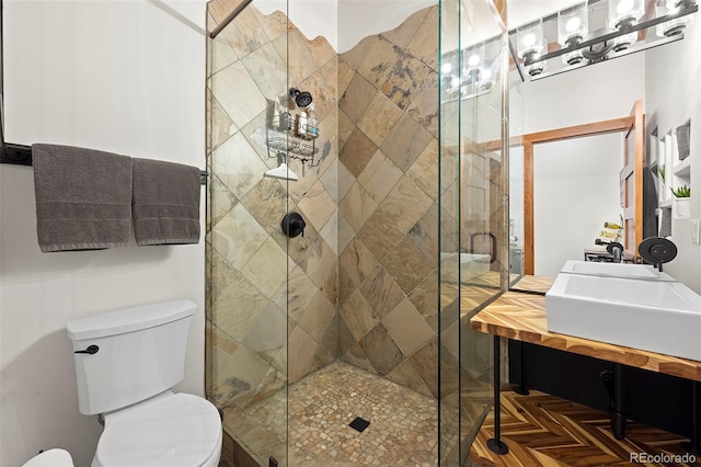504 Ravenwood Dr Unit B2, Grand Lake, CO 80447 - full bath featuring toilet, a stall shower, and vanity