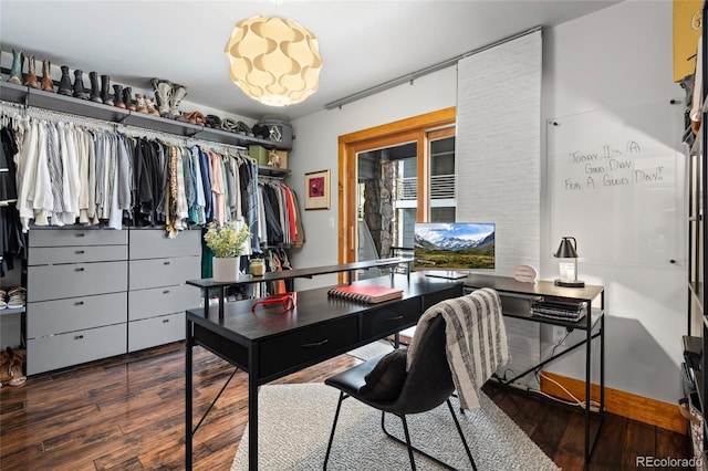 504 Ravenwood Dr Unit B2, Grand Lake, CO 80447 - home office with hardwood / wood-style flooring