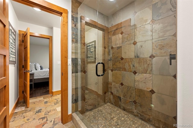 504 Ravenwood Dr Unit B2, Grand Lake, CO 80447 - bathroom featuring connected bathroom and a stall shower